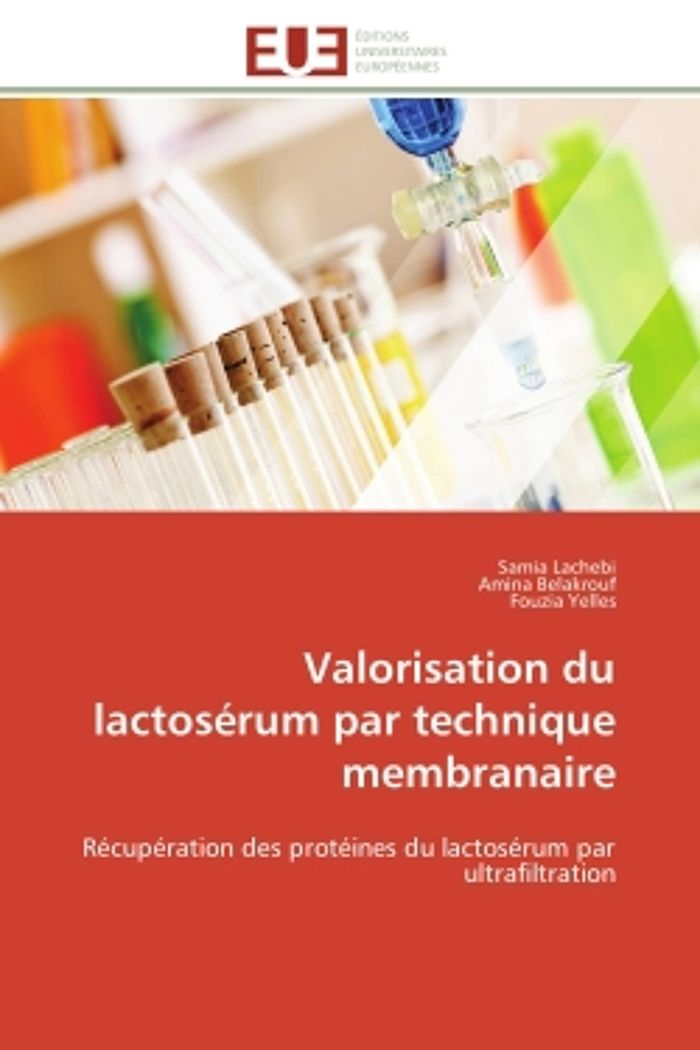 Couverture du livre « VALORISATION DU LACTOSERUM PAR TECHNIQUE MEMBRANAIRE - RECUPERATION DES PROTEINES DU LACTOSERUM PAR », librairie Les Contes Infusés à Corte