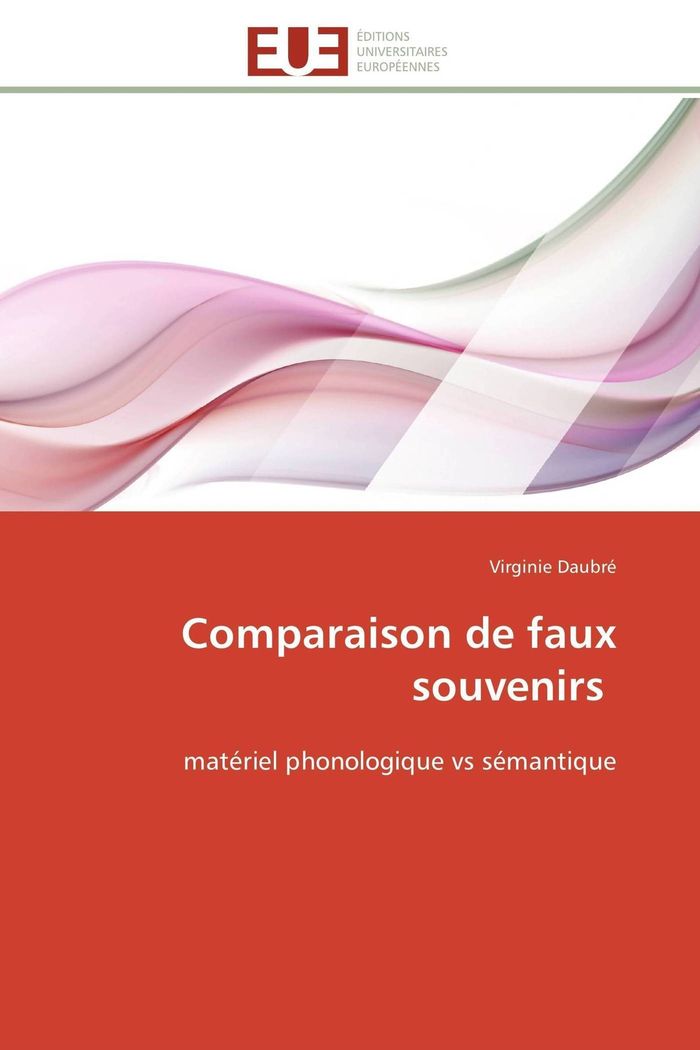Couverture du livre « COMPARAISON DE FAUX SOUVENIRS » de Daubre-V, librairie Les Contes Infusés à Corte