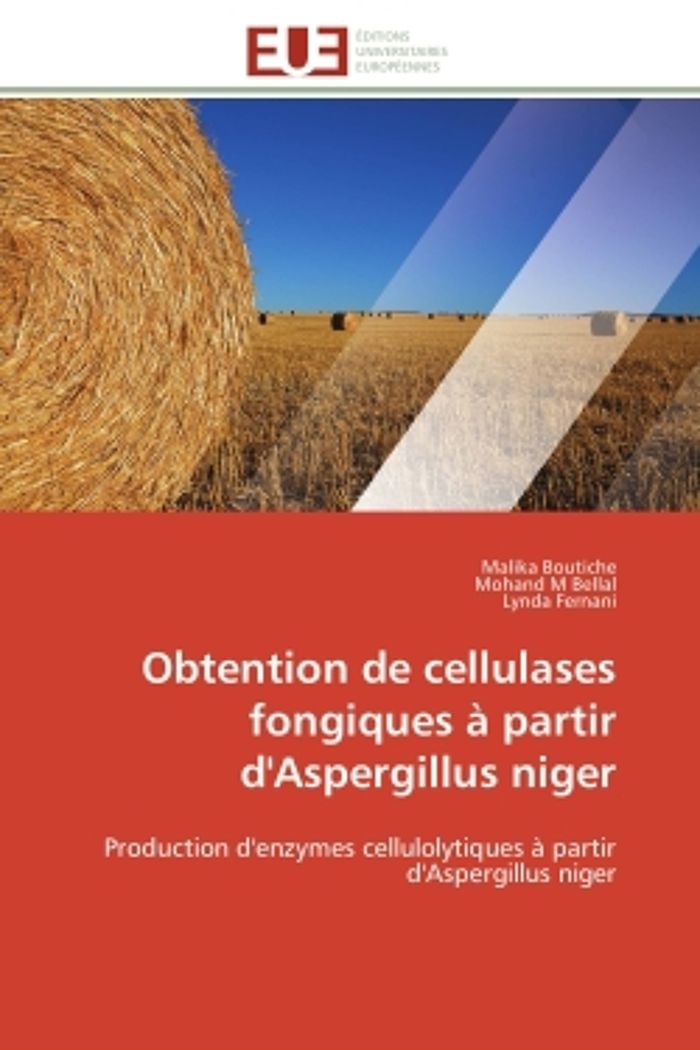 Couverture du livre « OBTENTION DE CELLULASES FONGIQUES A PARTIR D'ASPERGILLUS NIGER - PRODUCTION D'ENZYMES CELLULOLYTIQUE », librairie Les Contes Infusés à Corte