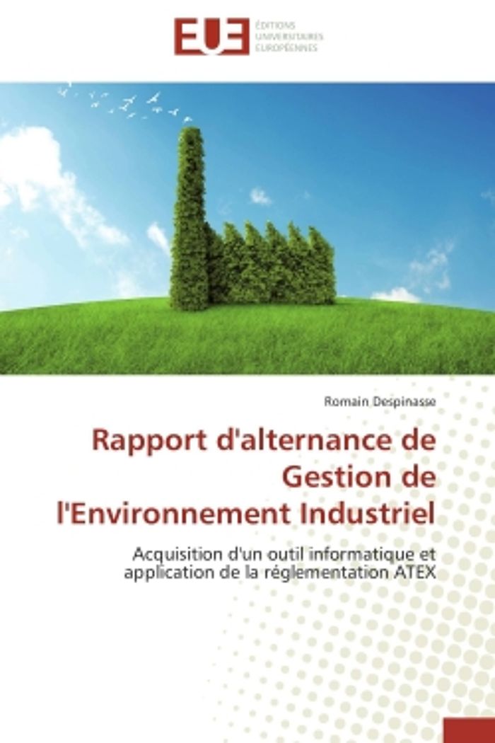 Couverture du livre « RAPPORT D'ALTERNANCE DE GESTION DE L'ENVIRONNEMENT INDUSTRIEL - ACQUISITION D'UN OUTIL INFORMATIQUE » de Romain Despinasse, librairie Les Contes Infusés à Corte