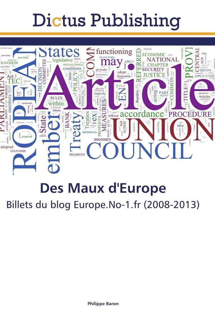 Couverture du livre « DES MAUX D'EUROPE », librairie Les Contes Infusés à Corte