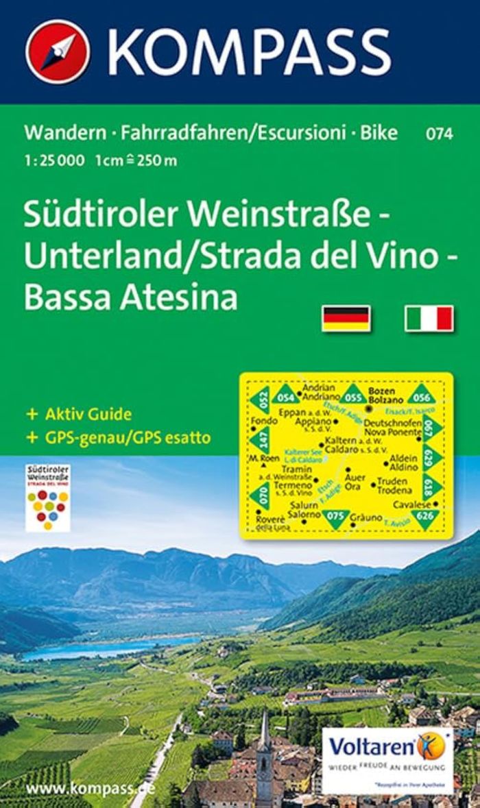 Couverture du livre « 074 SUDTIROLER WEINSTRASSE » de Xxx, librairie Les Contes Infusés à Corte