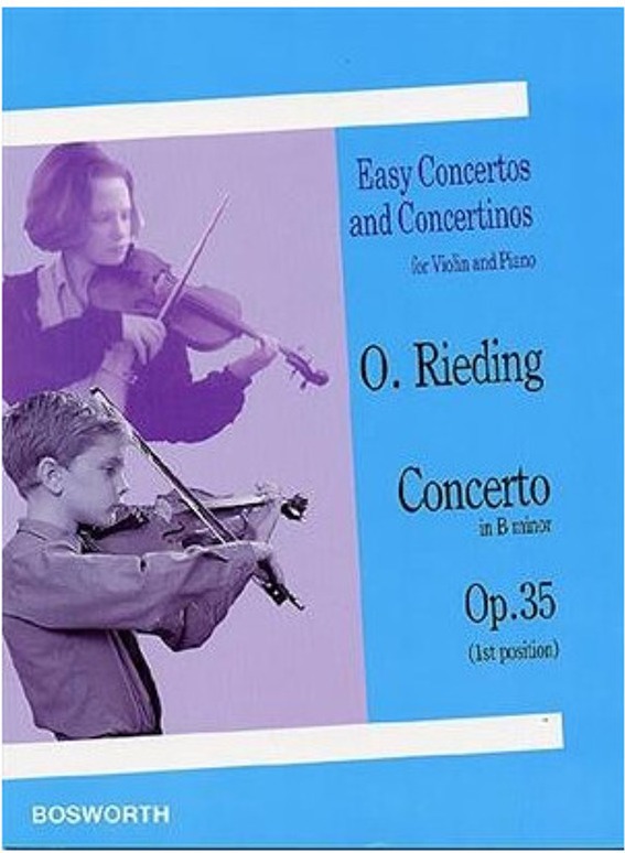 Couverture du livre « OSCAR RIEDING : CONCERTINO IN B MINOR OP. 35 - VIOLON ET PIANO », librairie Les Contes Infusés à Corte