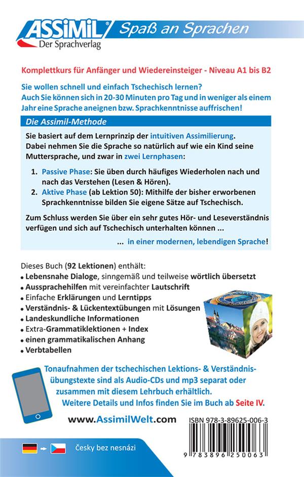 Quatrième de couverture de « TSCHECHISCH OHNE MUHE »