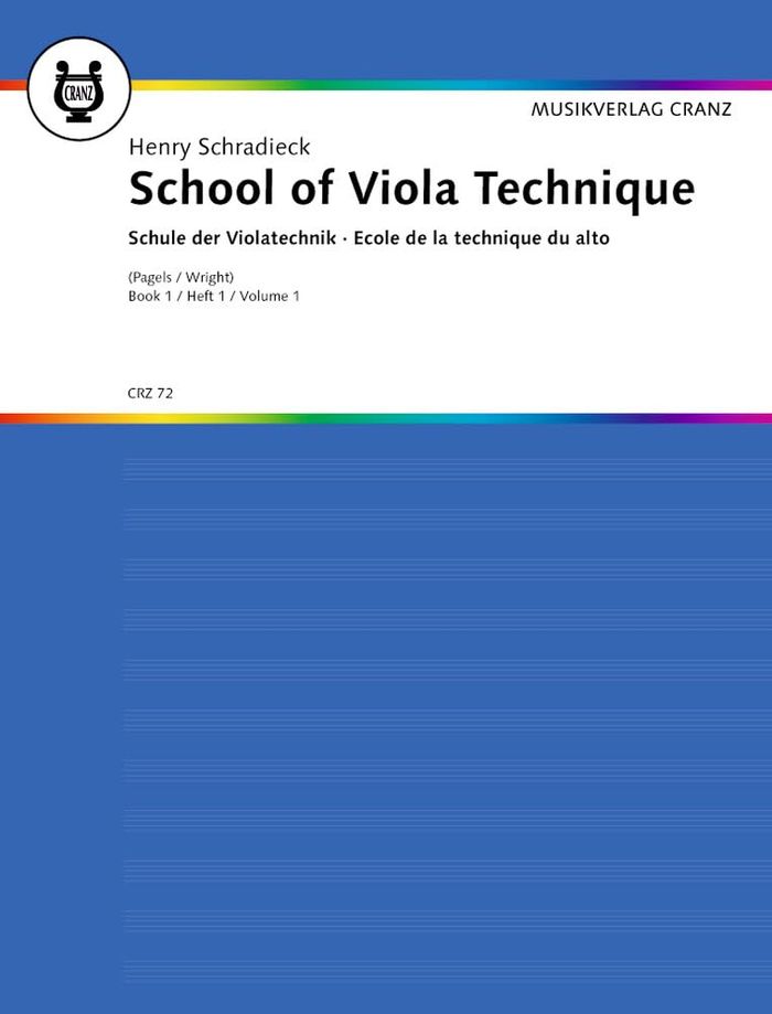 Couverture du livre « ECOLE DE LA TECHNIQUE DU ALTO - EXERCICES DANS LES DIFFERENTES POSITIONS. VIOLA. » de Henry Schradieck, librairie Les Contes Infusés à Corte