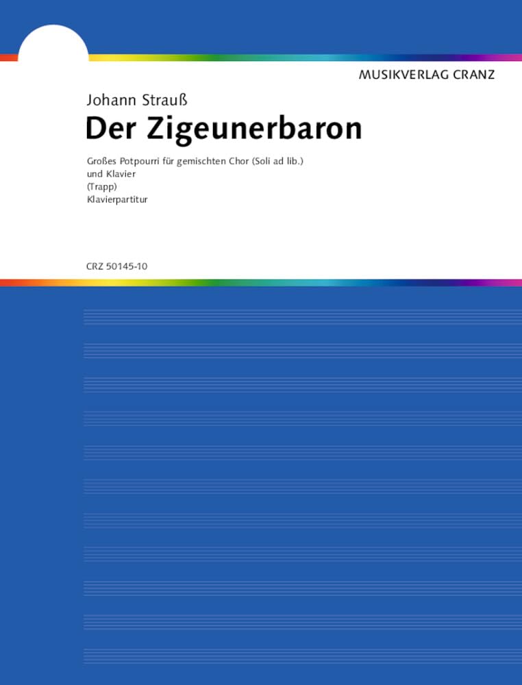 Couverture du livre « DER ZIGEUNERBARON - GROSSES POTPOURRI NACH DER GLEICHNAMIGEN OPERETTE. MIXED CHOIR (SATB) WITH SOLOI » de Strauss (fils) Johan, librairie Les Contes Infusés à Corte