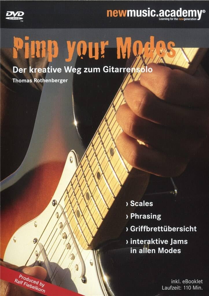 Couverture du livre « THOMAS ROTHENBERGER: PIMP YOUR MODES - DER KREATIVE WEG ZUM GITARRENSOLO DVD » de Rothenberger, Thomas, librairie Les Contes Infusés à Corte
