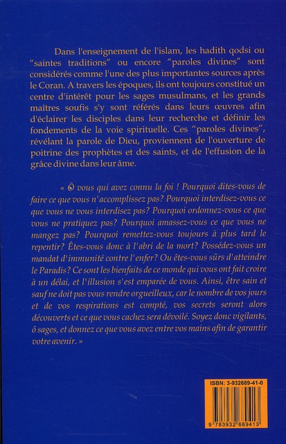 Quatrième de couverture de « LIVRE DES QUARANTE PAROLES DIV »