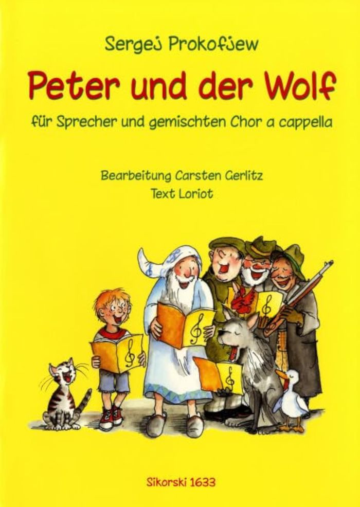 Couverture du livre « PETER AND THE WOLF - FOR NARRATOR AND MIXED CHOIR A CAPPELLA. SPEAKERS AND MIXED CHOIR A CAPPELLA. P », librairie Les Contes Infusés à Corte