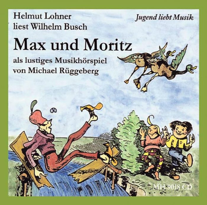 Couverture du livre « JUGEND LIEBT MUSIK - MAX UND MORITZ - ALS LUSTIGES MUSIKHORSPIEL VON MICHAEL RUGGEBERG - AUDIO » de Wilhelm Busch, librairie Les Contes Infusés à Corte