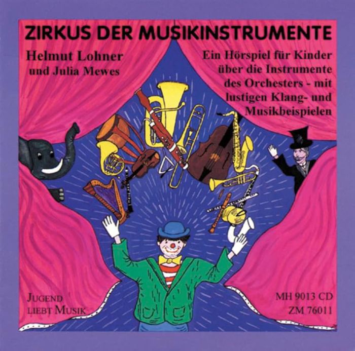 Couverture du livre « JUGEND LIEBT MUSIK - ZIRKUS DER MUSIKINSTRUMENTE - EIN HORSPIEL FUR KINDER MIT HELMUT LOHNER UND JUL » de Xxx, librairie Les Contes Infusés à Corte