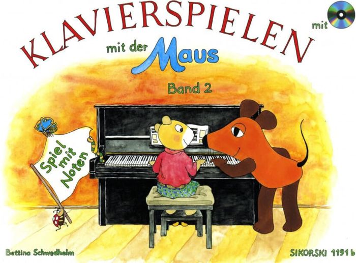 Couverture du livre « KLAVIERSPIELEN MIT DER MAUS - BAND 2: SPIEL MIT NOTEN. MIT CD. PIANO. » de Schwedhelm/kretzmann, librairie Les Contes Infusés à Corte