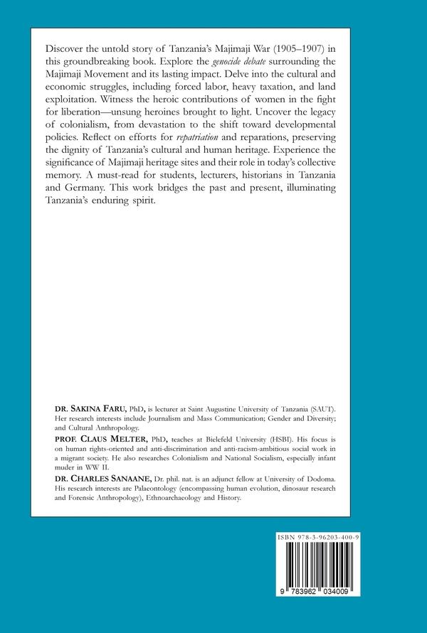 Quatrième de couverture de « GERMAN RULE AND SOCIO-ECONOMIC PATTERNS IN TANZANIA »
