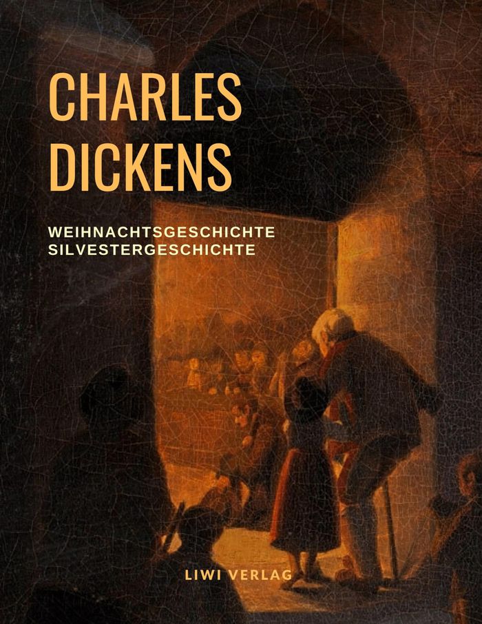 Couverture du livre « EINE WEIHNACHTSGESCHICHTE UND EINE SILVESTERGESCHICHTE - ZWEI KLASSIKER IN EINEM BAND » de Charles Dickens, librairie Les Contes Infusés à Corte