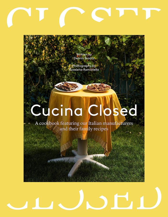 Couverture du livre « CUCINA CLOSED - A COOKBOOK FEATURING OUR ITALIAN MANUFACTURERS AND THEIR FAMILY RECIPES », librairie Les Contes Infusés à Corte