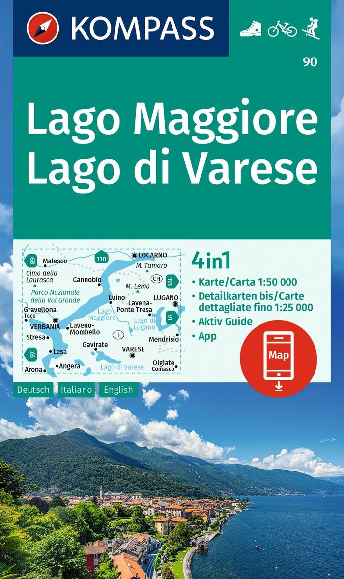 Couverture du livre « 90 LAGO MAGGIORE - LAGO DI VARESE » de Xxx, librairie Les Contes Infusés à Corte
