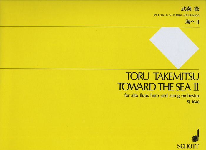 Couverture du livre « TOWARD THE SEA II - ALTOFLUTE, HARP AND STRING ORCHESTRA. PARTITION D'ETUDE. » de Toru Takemitsu, librairie Les Contes Infusés à Corte