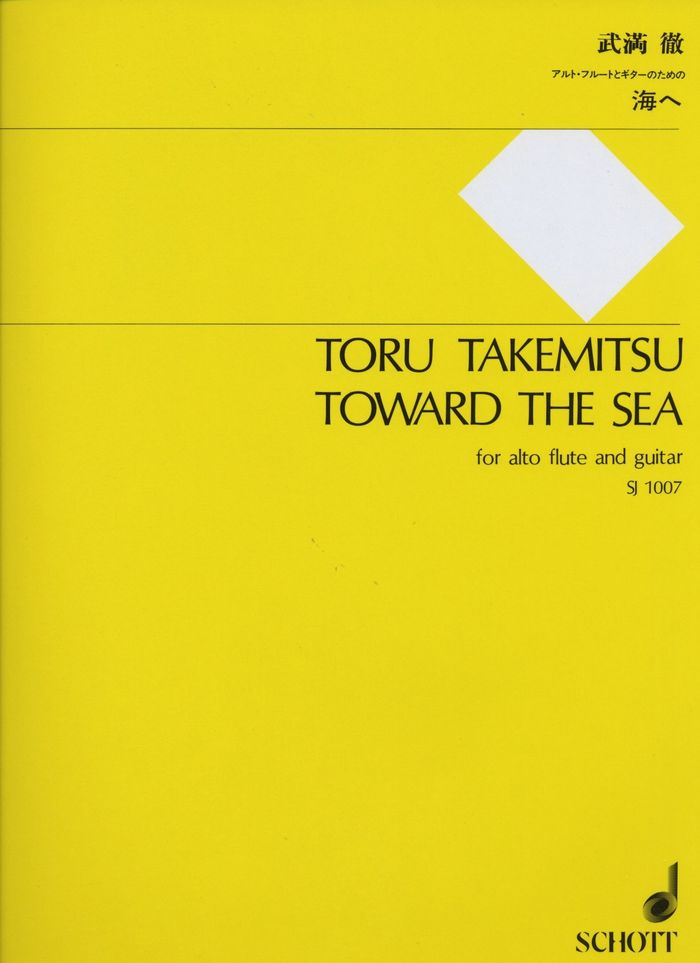 Couverture du livre « TOWARD THE SEA - ALTOFLUTE AND GUITAR. PARTITION D'EXECUTION. » de Toru Takemitsu, librairie Les Contes Infusés à Corte