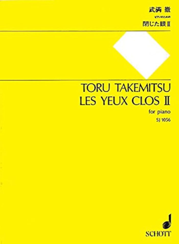 Couverture du livre « LES YEUX CLOS II - PIANO. » de Toru Takemitsu, librairie Les Contes Infusés à Corte