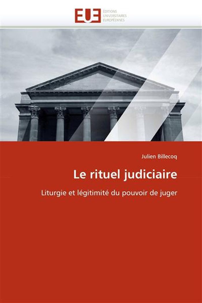 Couverture du livre « LE RITUEL JUDICIAIRE » de Billecoq-J, librairie Les Contes Infusés à Corte
