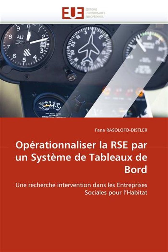 Couverture du livre « OPERATIONNALISER LA RSE PAR UN SYSTEME DE TABLEAUX DE BORD » de Rasolofo-Distler-F, librairie Les Contes Infusés à Corte