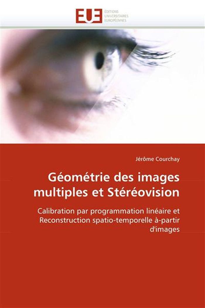 Couverture du livre « GEOMETRIE DES IMAGES MULTIPLES ET STEREOVISION - CALIBRATION PAR PROGRAMMATION LINEAIRE ET RECONSTRU » de Jerome Courchay, librairie Les Contes Infusés à Corte