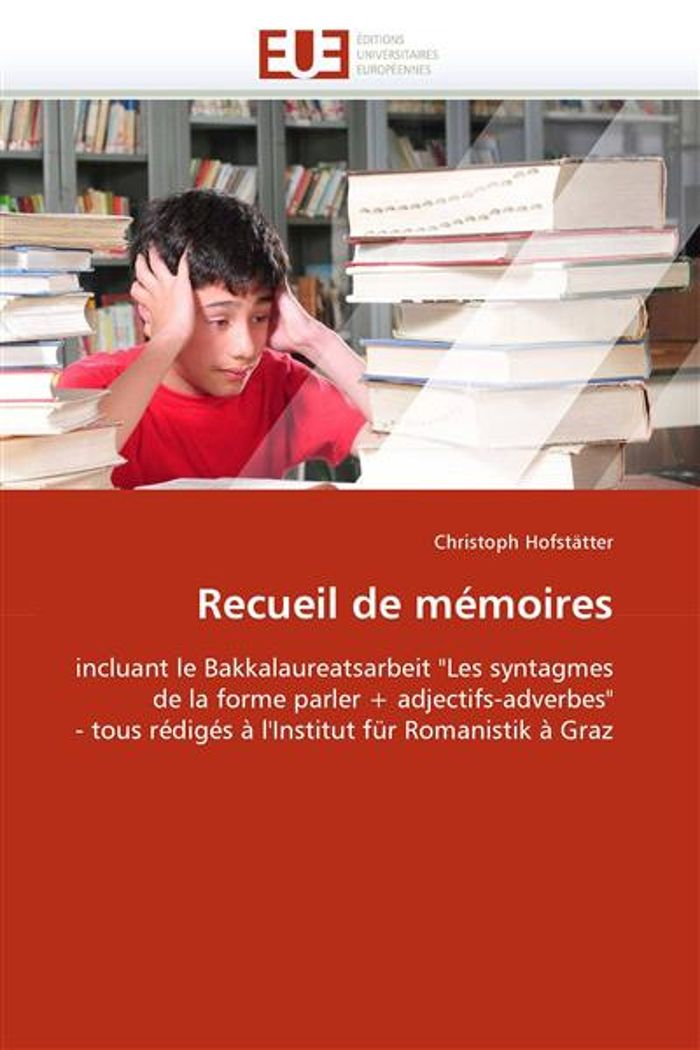 Couverture du livre « RECUEIL DE MEMOIRES » de Hofstatter-C, librairie Les Contes Infusés à Corte