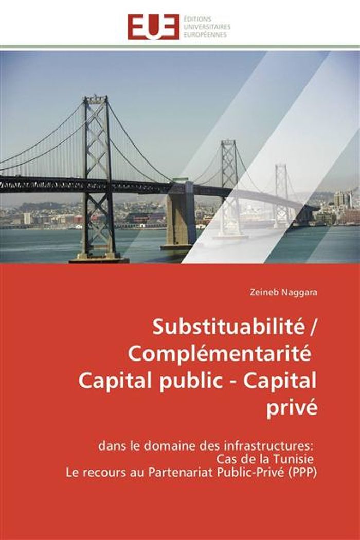 Couverture du livre « SUBSTITUABILITE / COMPLEMENTARITE CAPITAL PUBLIC - CAPITAL PRIVE - DANS LE DOMAINE DES INFRASTRUCTUR » de Zeineb Naggara, librairie Les Contes Infusés à Corte