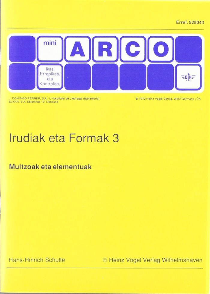 Couverture du livre « IRUDIAK ETA FORMAK 3 », librairie Les Contes Infusés à Corte
