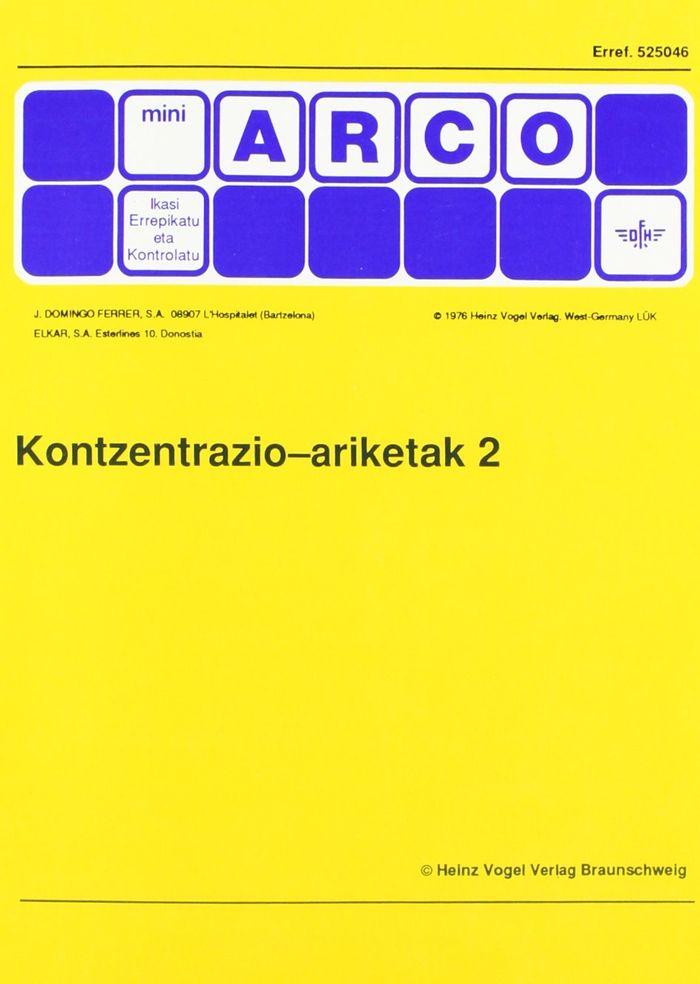 Couverture du livre « KONTZENTRAZIO ARIKETAK 2 » de Muller, Heiner, librairie Les Contes Infusés à Corte