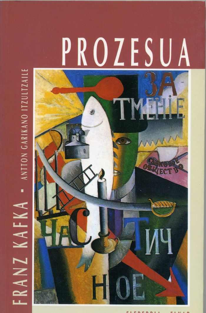Couverture du livre « PROZESUA » de Kafka, Franz, librairie Les Contes Infusés à Corte