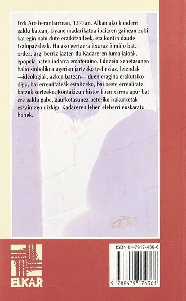 Quatrième de couverture de « HIRU ARKUKO ZUBIA »