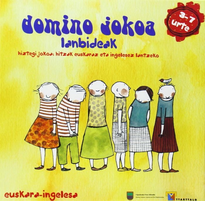 Couverture du livre « DOMINO JOKOA LANBIDEAK - HITZAK EUSKARAZ ETA INGELESEZ LANTZEKO » de Xxx, librairie Les Contes Infusés à Corte