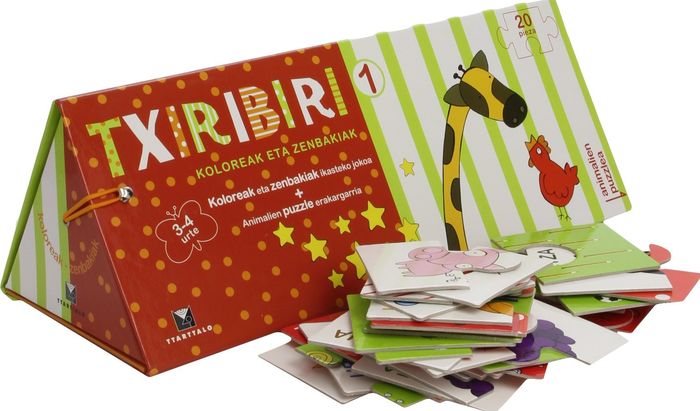 Couverture du livre « TXIRIBIRI 1 - KOLOREAK ETA ZENBAKIAK » de Xxx, librairie Les Contes Infusés à Corte