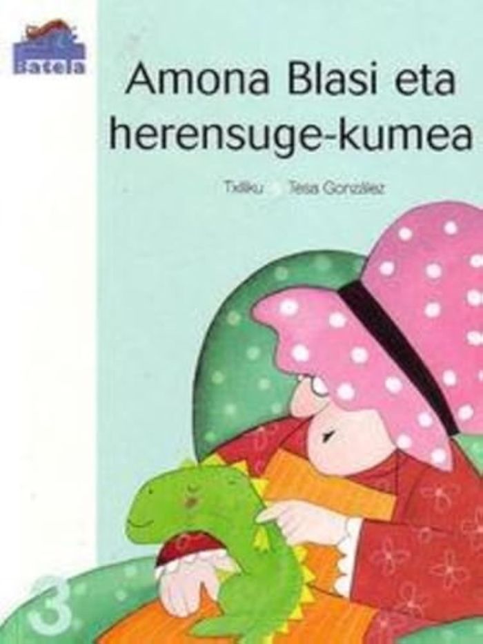 Couverture du livre « AMONA BLASI ETA HERENSUGE KUMEA » de Olaizola, Txili J.M., librairie Les Contes Infusés à Corte