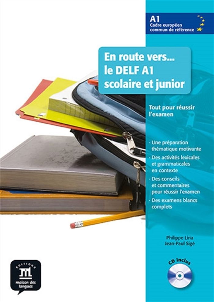 Couverture du livre « EN ROUTE VERS LE DELF A1 SCOLAIRE ET JUNIOR - LIVRE DE L'ELEVE » de Collectif, librairie Les Contes Infusés à Corte