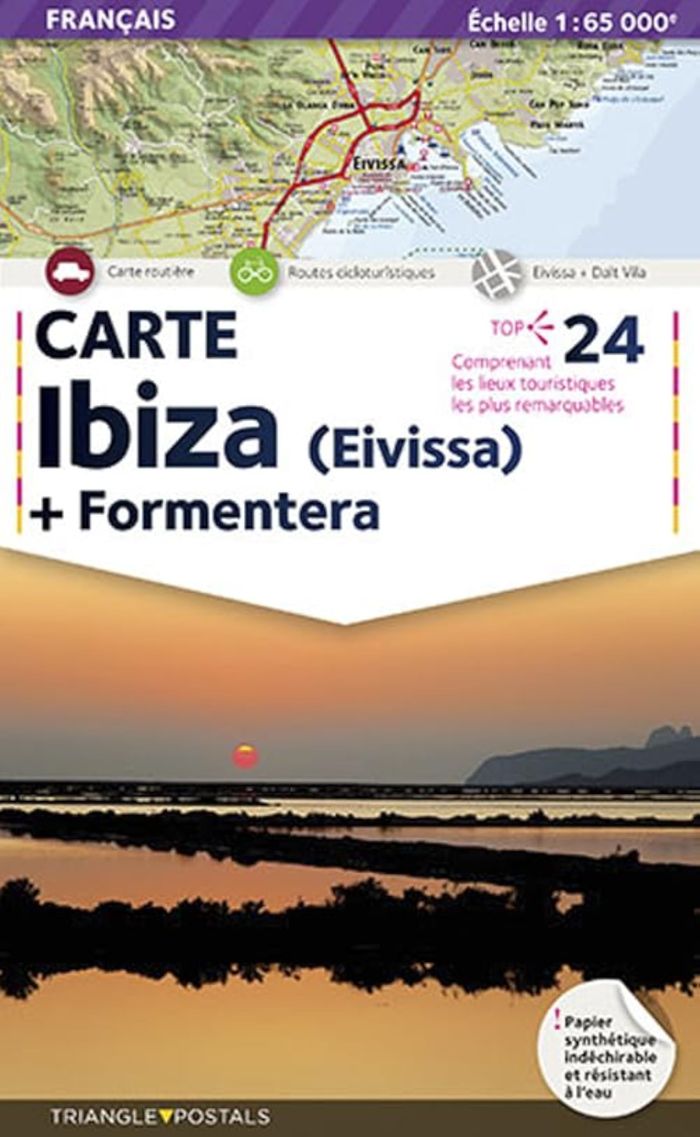 Couverture du livre « IBIZA/FORMENTERA 1/65.000 » de Collectif, librairie Les Contes Infusés à Corte