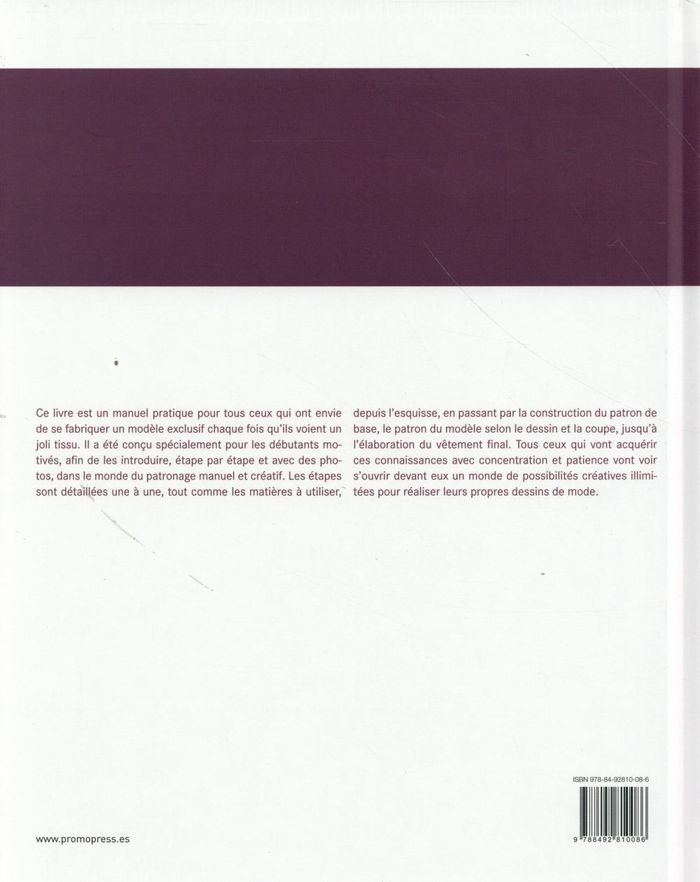 Quatrième de couverture de « GUIDE PRATIQUE DES PATRONS DE MODE (1ERE ED) /FRANCAIS »