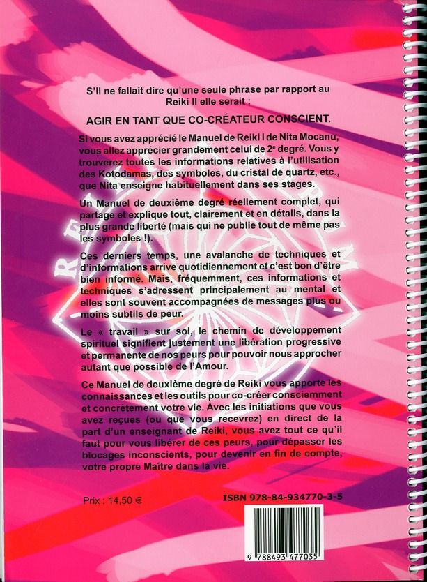 Quatrième de couverture de « MANUEL DE REIKI II »