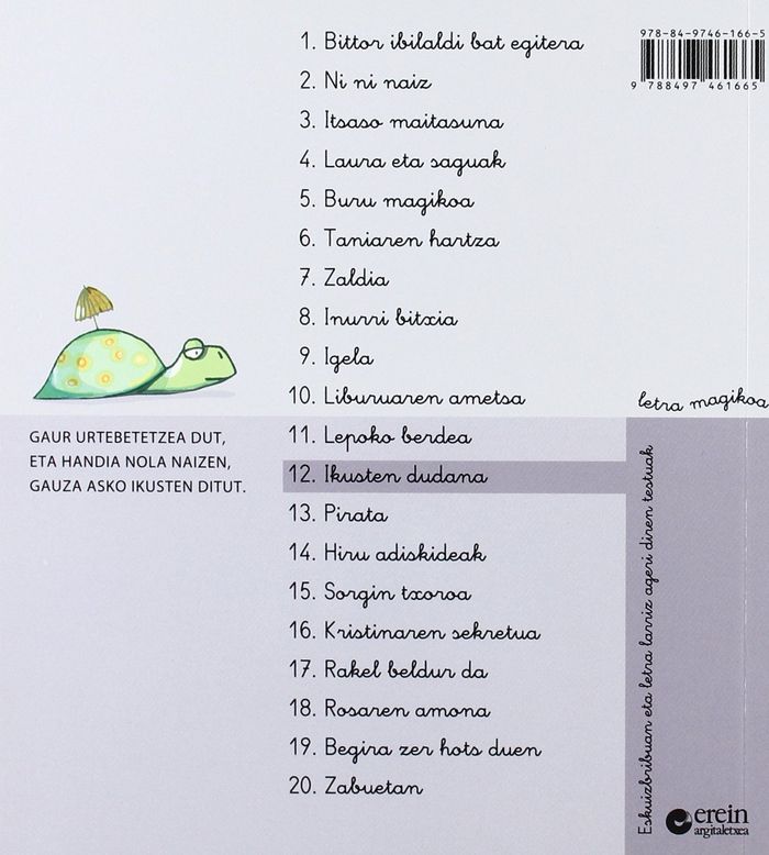 Couverture du livre « IKUSTEN DUDANA », librairie Les Contes Infusés à Corte