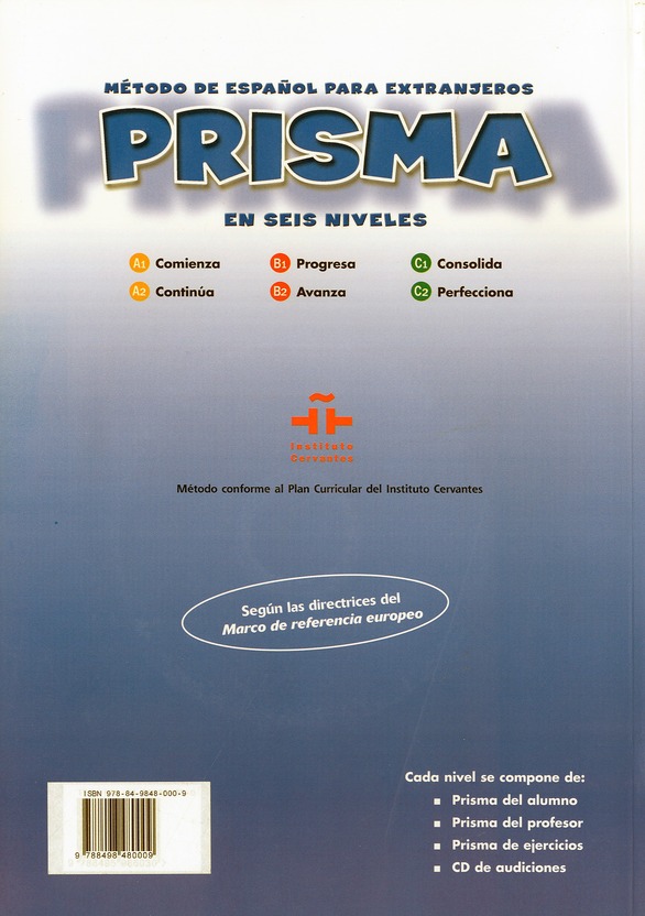 Quatrième de couverture de « PRISMA A1 COMIENZA LIBRO DEL ALUMNO CD »