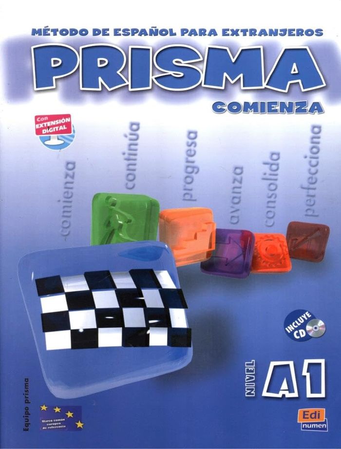 Couverture du livre « PRISMA A1 COMIENZA LIBRO DEL ALUMNO CD », librairie Les Contes Infusés à Corte