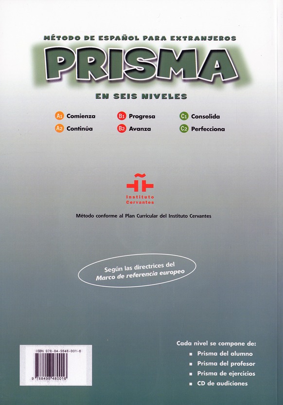 Quatrième de couverture de « PRISMA A2 CONTINUA LIBRO DEL ALUMNO CD »