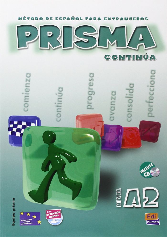 Couverture du livre « PRISMA A2 CONTINUA LIBRO DEL ALUMNO CD » de Collectif, librairie Les Contes Infusés à Corte