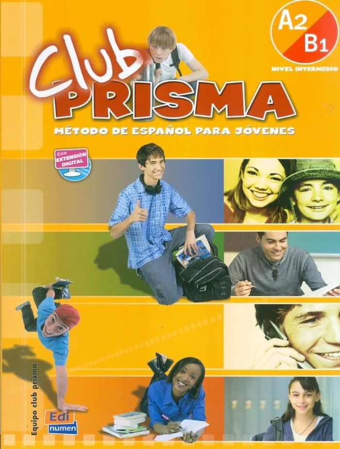 Couverture du livre « CLUB PRISMA A2 B1 LIBRO DEL ALUMNO CON CD » de Collectif, librairie Les Contes Infusés à Corte