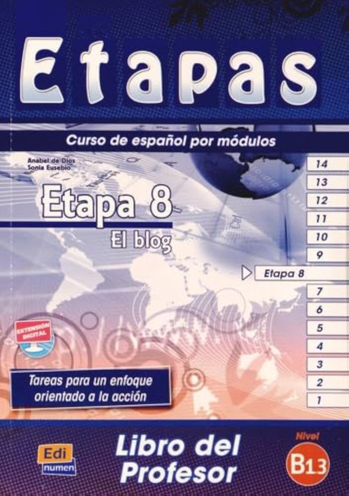 Couverture du livre « ETAPA 8 EL BLOG - LIBRO DEL PROFESOR » de Collectif, librairie Les Contes Infusés à Corte