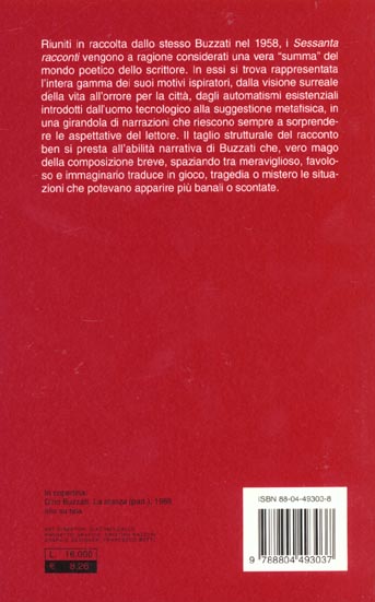 Quatrième de couverture de « SESSANTI RACCONTI »