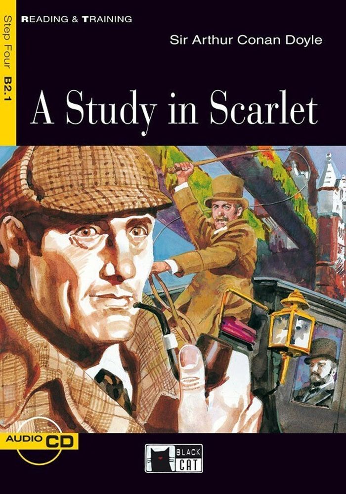 Couverture du livre « A STUDY IN SCARLET (B2.1) » de Arthur Sir, librairie Les Contes Infusés à Corte