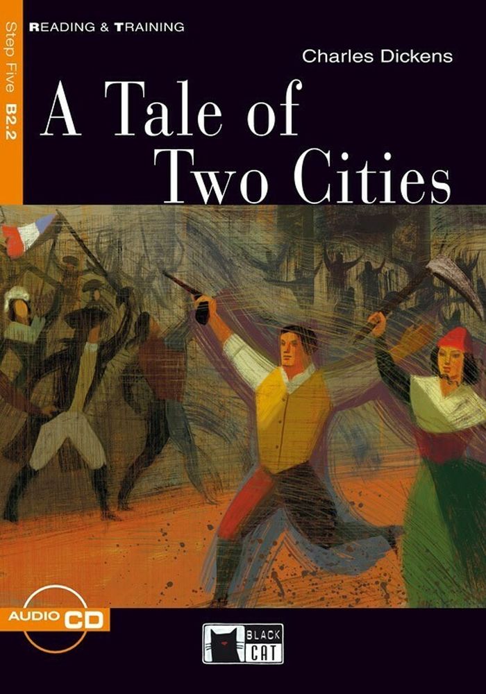 Couverture du livre « A TALE OF TWO CITIES (B2.2) » de Dickens Charles, librairie Les Contes Infusés à Corte