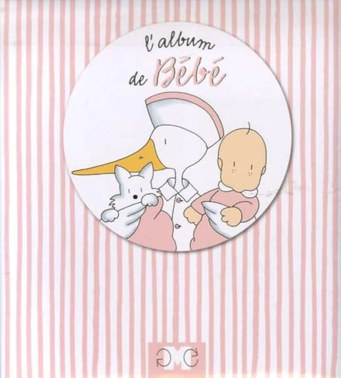 Couverture du livre « **L'ALBUM DE BEBE AVEC COFFRET ROSE » de Xxx, librairie Les Contes Infusés à Corte